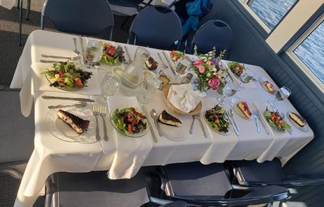A Laden Table for Weddings on board the Star of Saugatuck